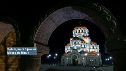 Messe de Noël orthodoxe à Sotchi pour Poutine