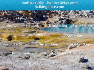 İngilizce Türkçe Çeviri