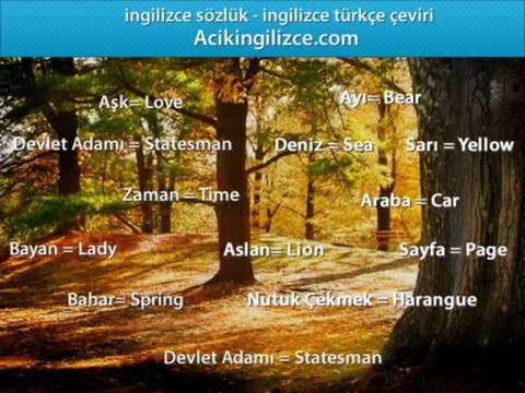 İngilizce Türkçe Çeviri En Güzel Sözlük