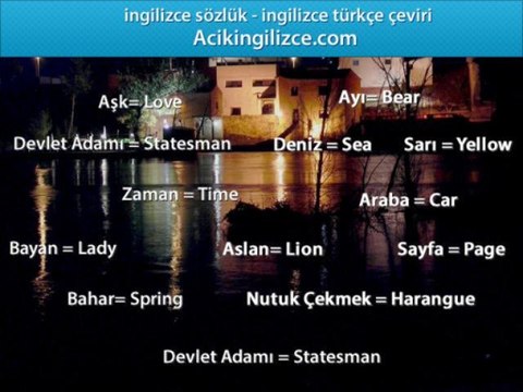 İngilizce Türkçe Çeviri Yap