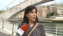 El viento causa destrozos en Bilbao