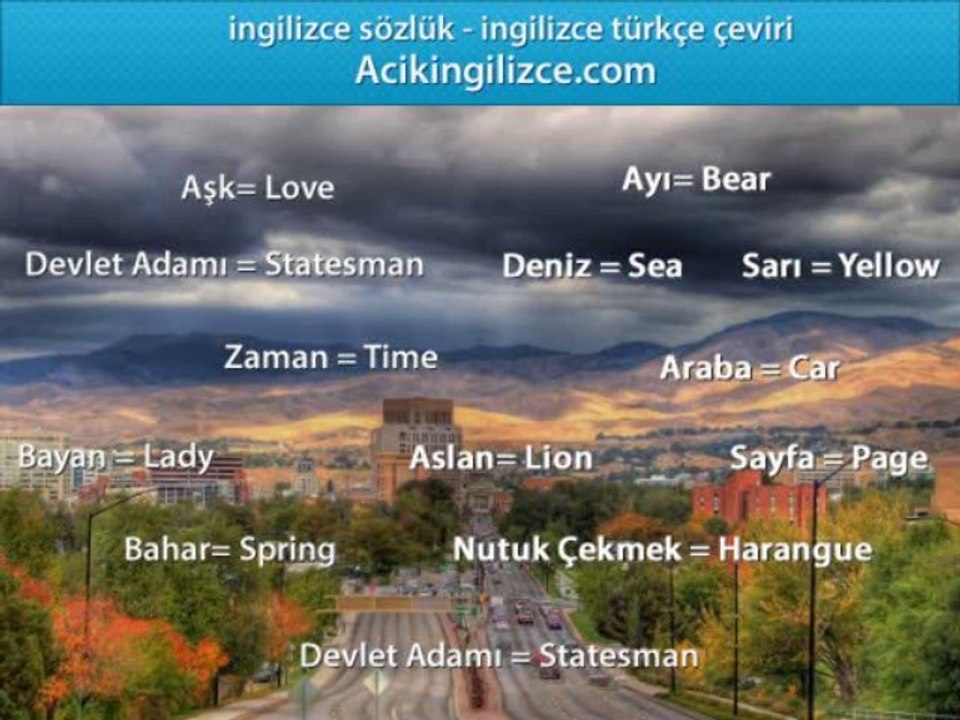 İngilizce Türkçe Çeviri Türkçe İngilizce Çeviri