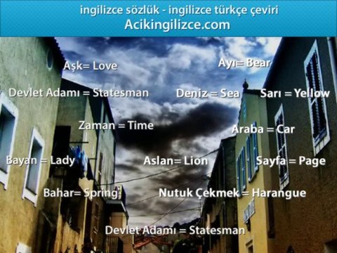 İngilizce Türkçe Çeviri Ve Sesli Okunuşu