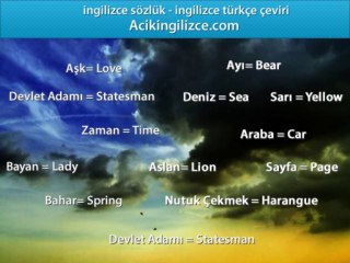 İngilizce Türkçe Çeviri Araç Çubuğu