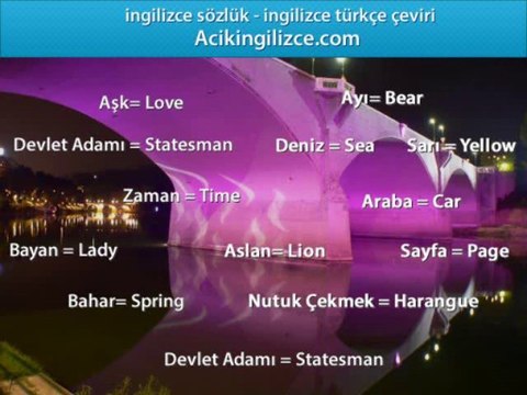 İngilizce Türkçe Çeviri Cümle Olarak