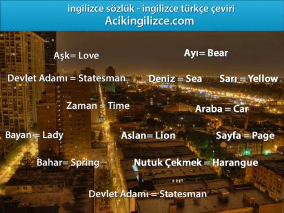 Online İngilizce Türkçe Mimarlık Sözlüğü