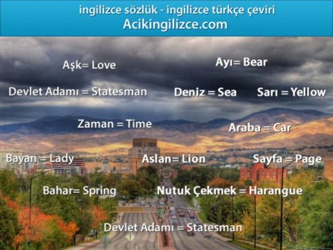 İngilizce Türkçe Çeviri Cümle İndir