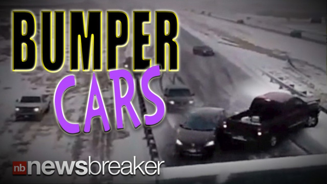 BUMPER CARS: Video Captures Icy Road Pile Up in...