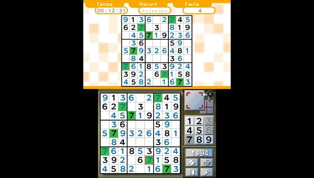 Sudoku : The Puzzle Game Collection - Une partie de Sudoku