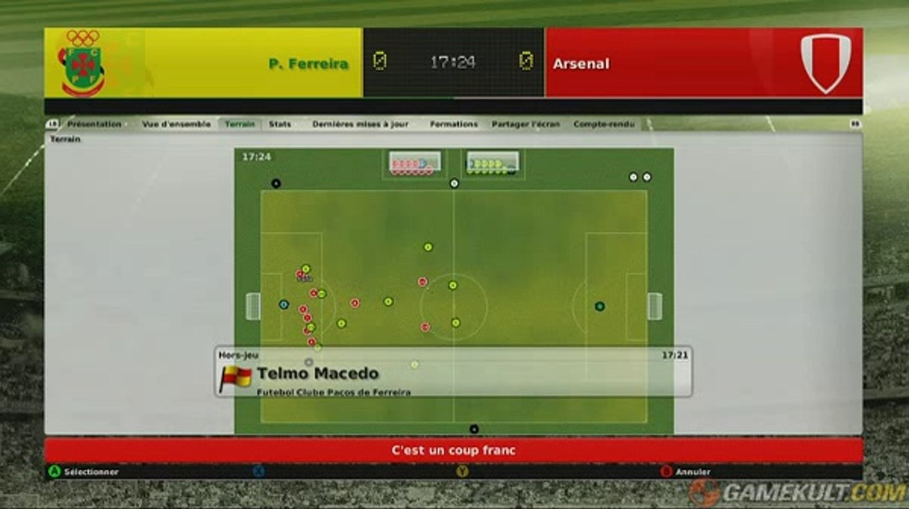 Football Manager 2008 - Arsenal en match amical