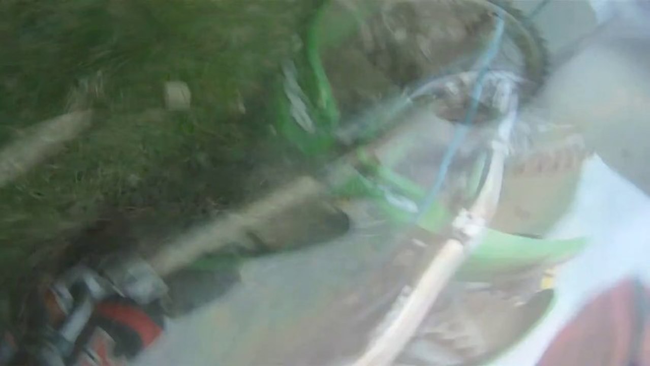 Painful KX 250 Dirt Bike Crash - Rider Looses Control Of Dirt Bike