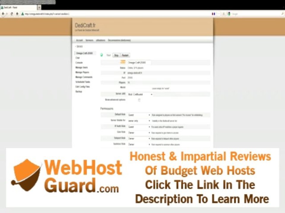 Panel Minecraft | DediZones Hosting