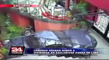Cámaras captaron a 'robacasas' en San Borja, Chaclacayo y Punta Hermosa