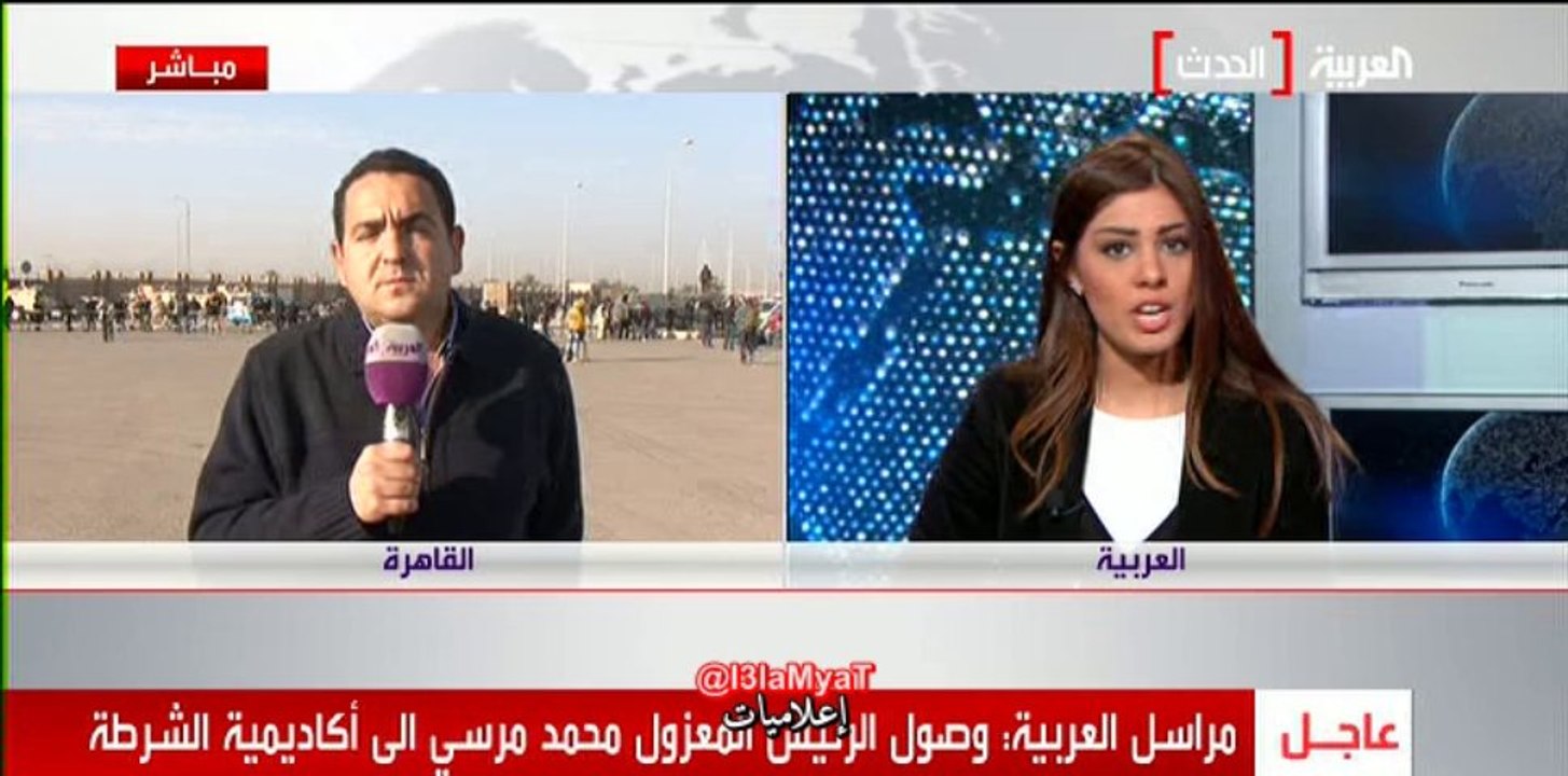 #نادين_خماش - قبل محاكمة مرسي مع مراسل العربية في القاهرة