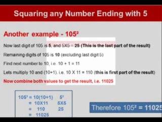 Squaring any Number ending with 5