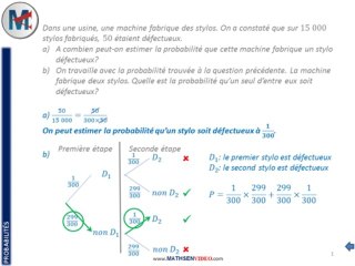 Exercice: Probabilités (deux étapes)