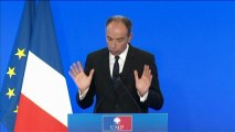 Conférence de presse UMP 2014: Copé condamne 