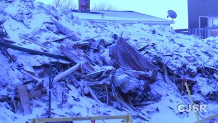 Images des décombres du feu de Donnacona