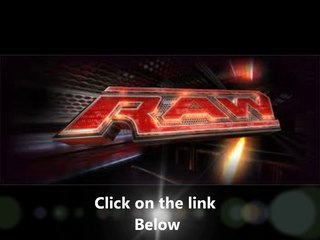 WWE Raw Live Stream High Definition