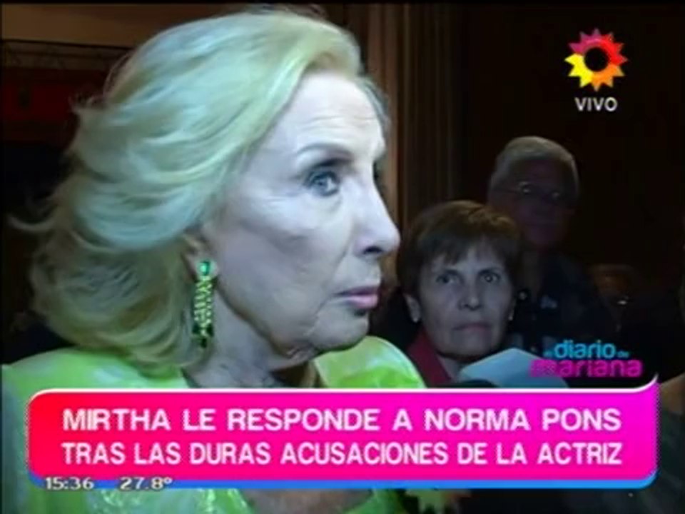 Pronto.com.ar Mirtha le responde a Norma Pons