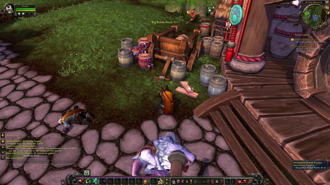 World of Warcraft : Mists of Pandaria - On aime ramasser du bois