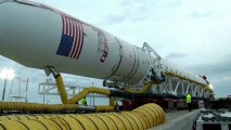 [Antares] Rollout of Antares with Cygnus Spacecraft Onboard