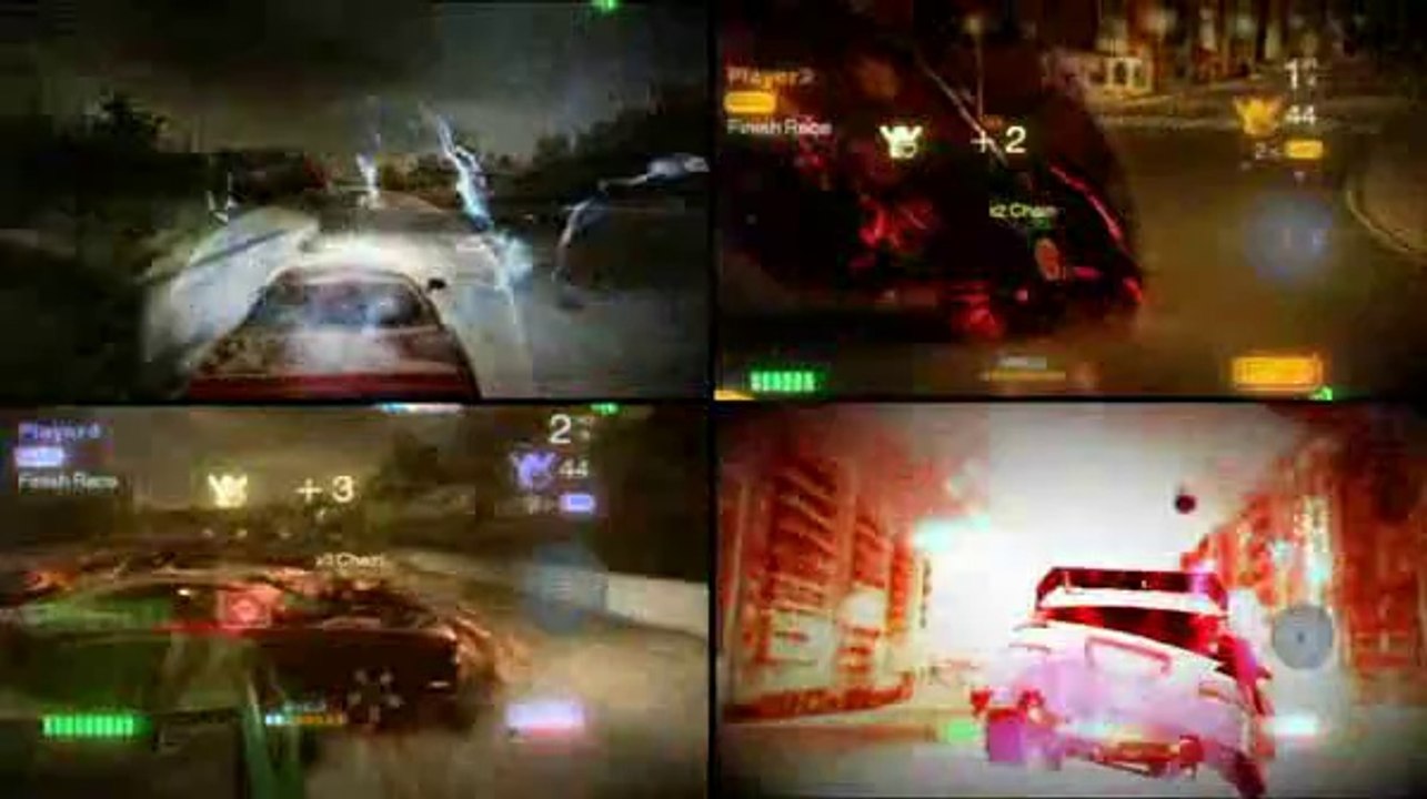 Blur - Mode splitscreen 4 joueurs