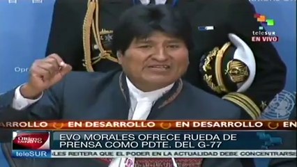 Pugna el imperio por derribar gobiernos insumisos, denunció Evo en NY
