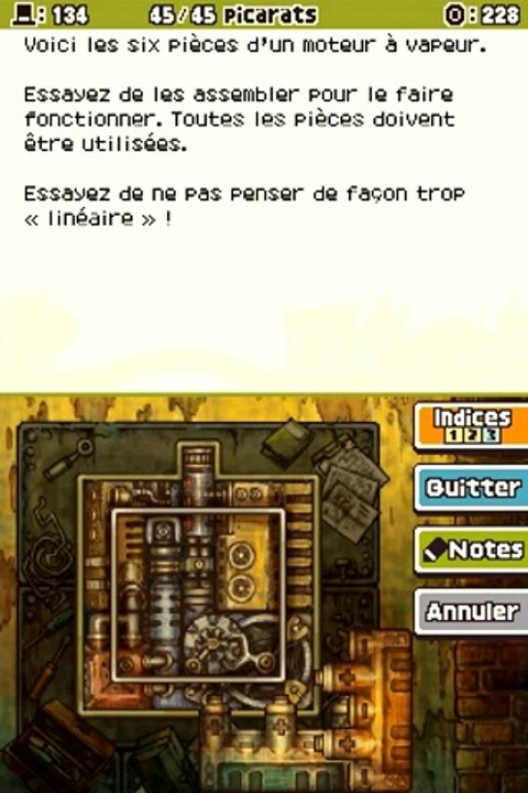 Professeur Layton et l'Appel du Spectre - Enigme 134 : Moteur en kit