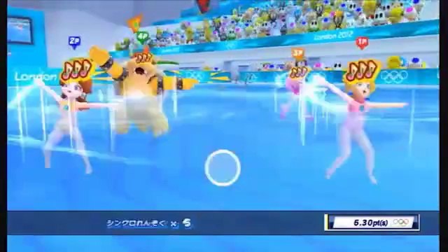 Mario & Sonic aux Jeux Olympiques de Londres 2012 - Natation synchronisée