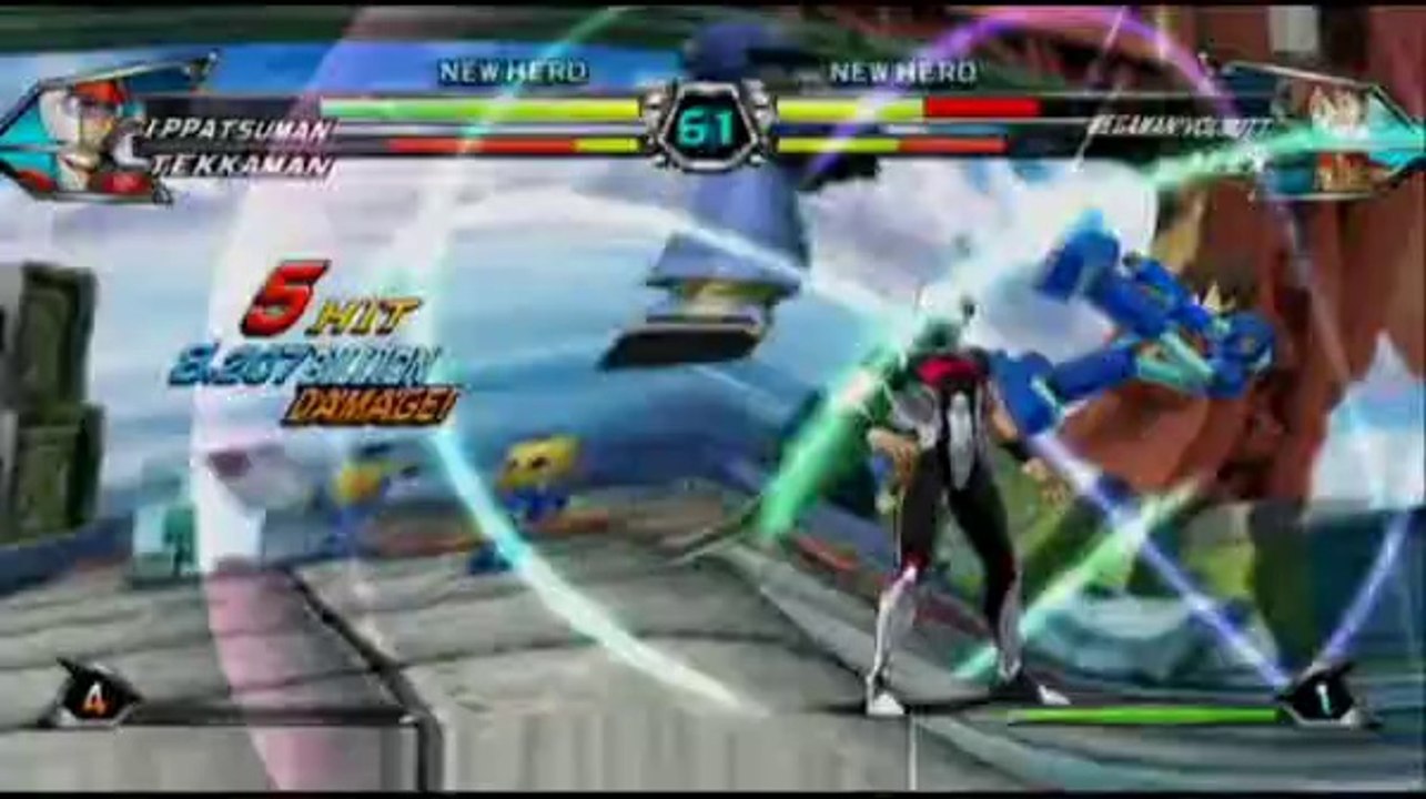 Tatsunoko Vs. Capcom : Ultimate All-Stars - Ippatsuman & Tekkaman contre Megaman Volnutt & Alex