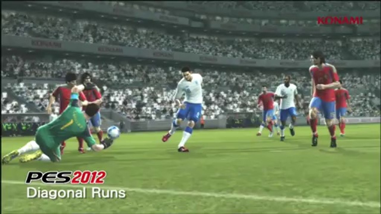 Pro Evolution Soccer 2012 - Gameplay : Diagonal runs