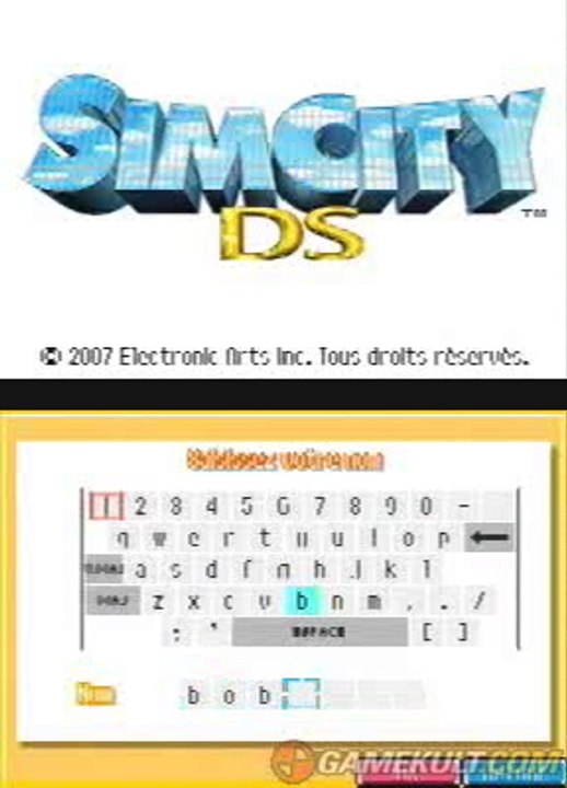 SimCity DS - Choix de conseiller