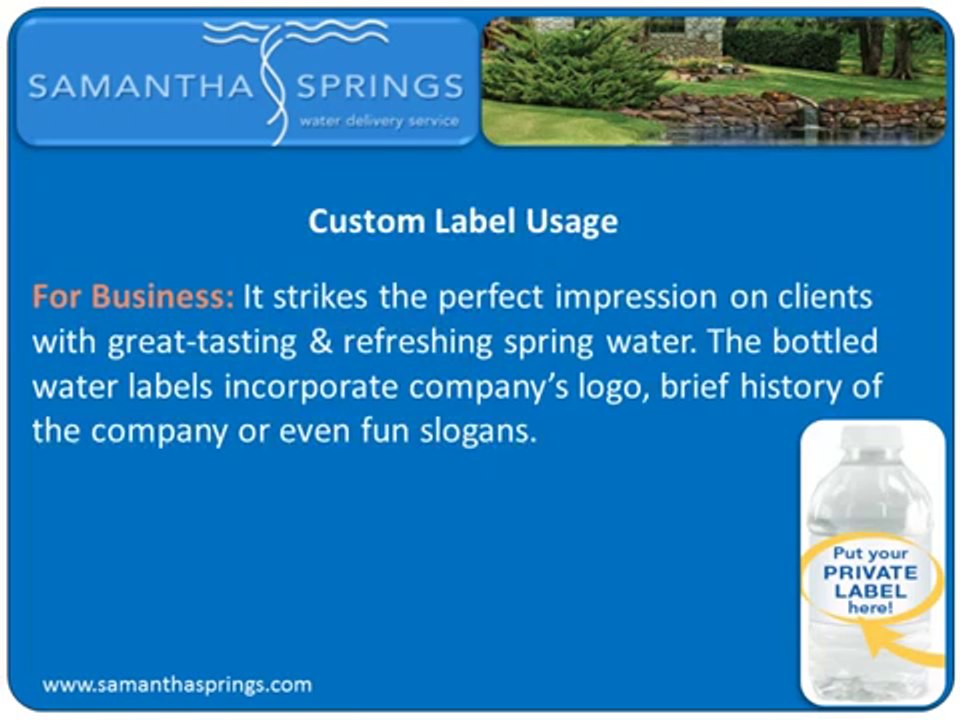 Bottled Water Custom Labels in Ft Worth