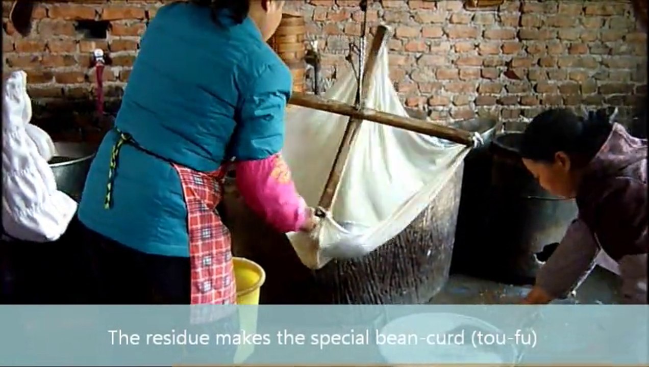 Never seen this before - making Special tou-fu - Qi Jiang China Holidays
