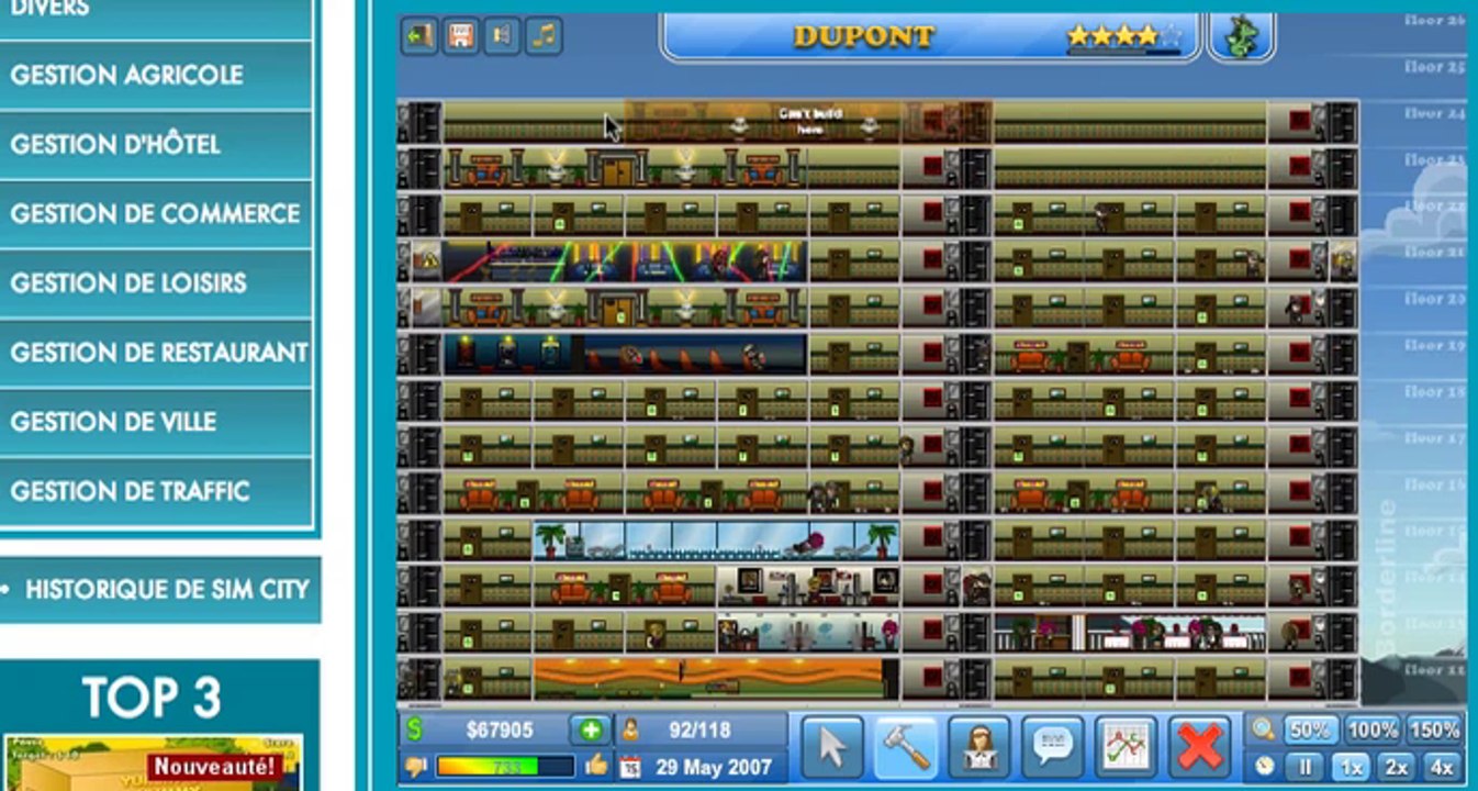 Jeu de gestion d'hôtel