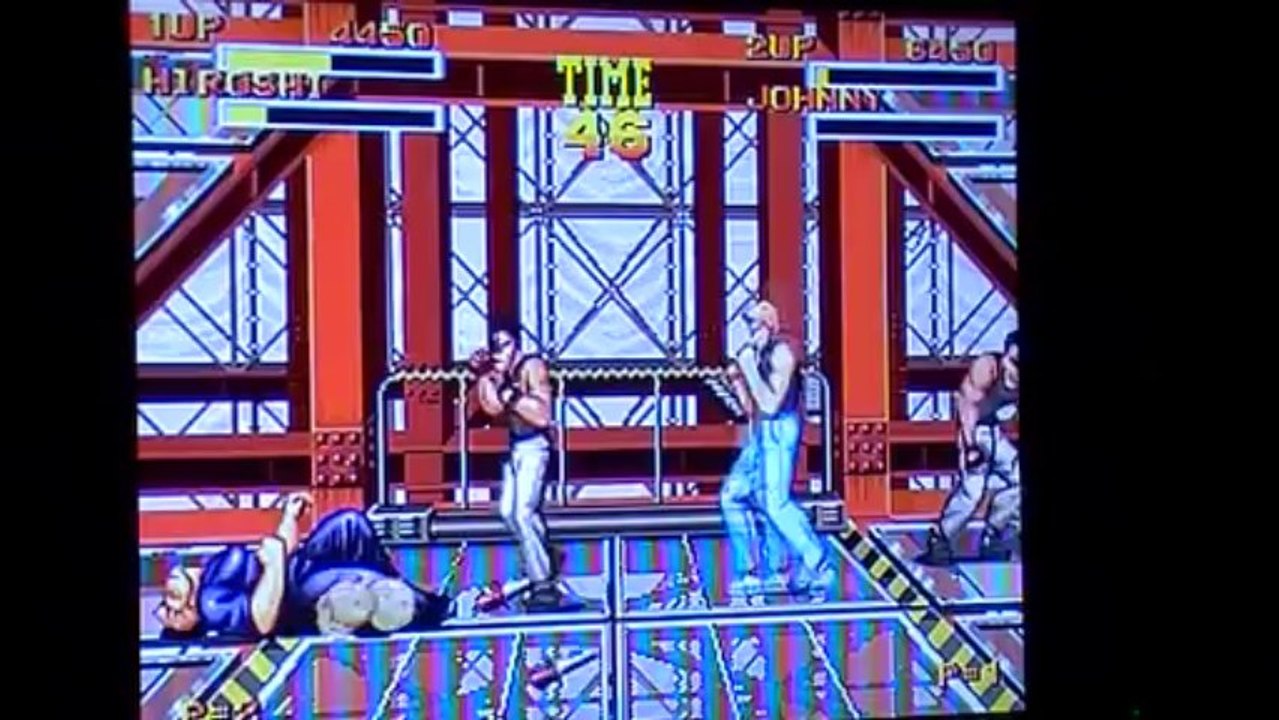 test burning fight sur neogeo aes retrogaming a l'arrache
