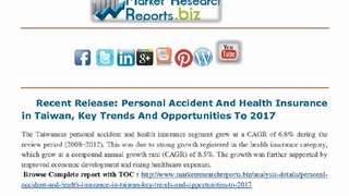 Personal Accident And Health Insurance in Taiwan, Key Trends And Opportunities To 2017