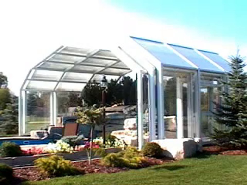 Pool Enclosures open with a push of a button - Covers in Play