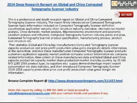 Global and China Computed Tomography Scanner Industry 2014