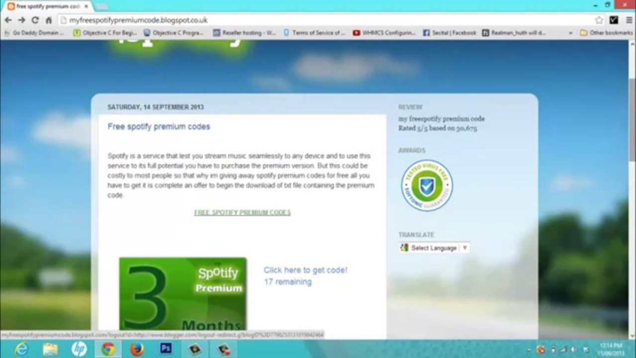 Free premium spotify code [UPDATED]  January 2014