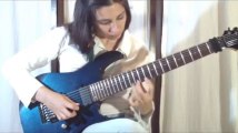 Lead Guitar Lesson - One String Guitar Lick with Legato Technique by Alejandra Mesliuk