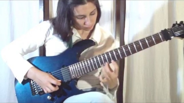 Lead Guitar Lesson - One String Guitar Lick with Legato Technique by Alejandra Mesliuk