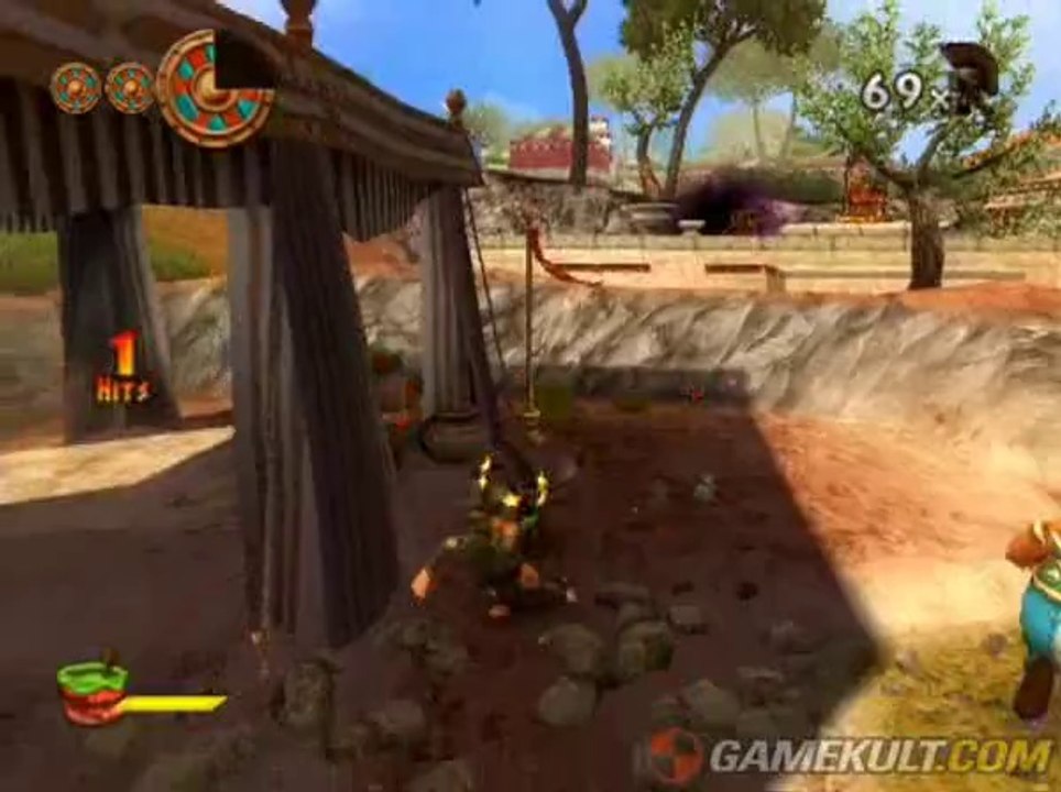 Astérix aux Jeux Olympiques - Des coups aux Romains