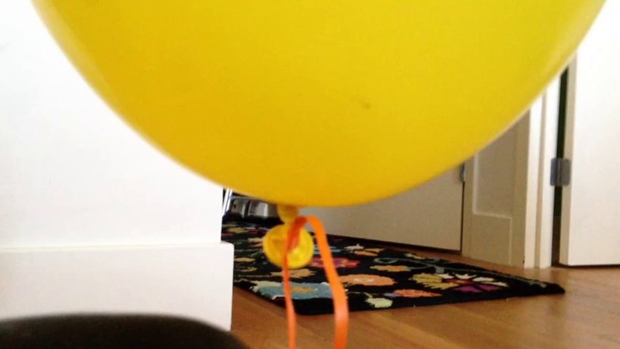 What happened after I brought the balloon inside
