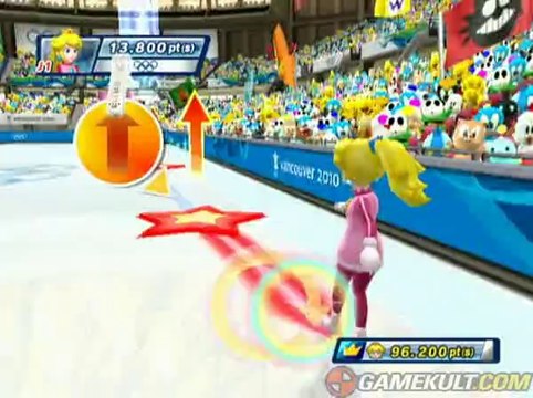 Mario & Sonic aux Jeux Olympiques d'Hiver - Peach chauffe la glace