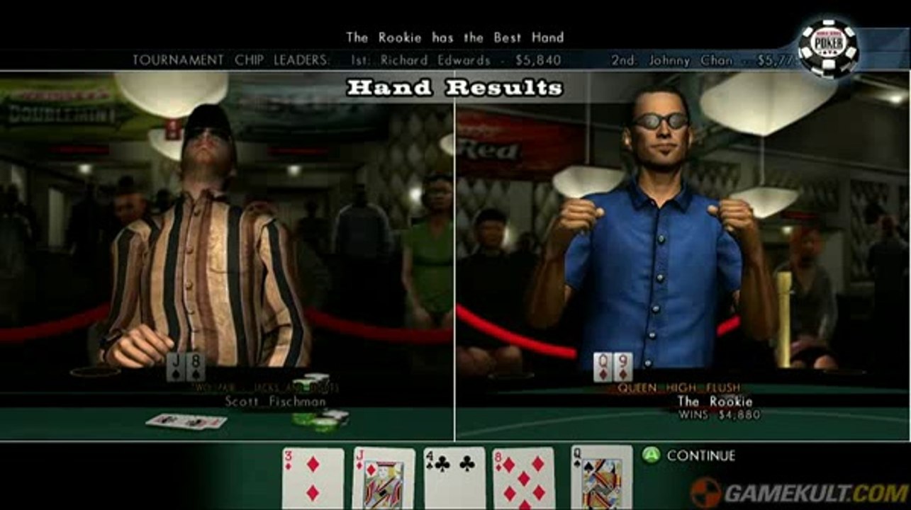 World Series of Poker 2008 - Jouer un tirage couleur