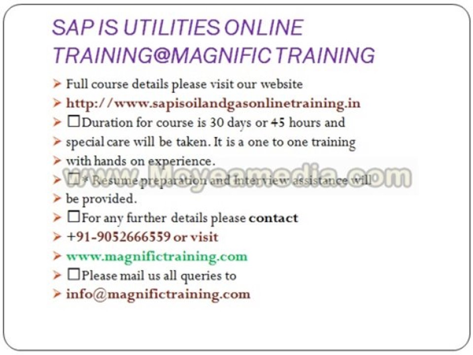 sap ISU online training