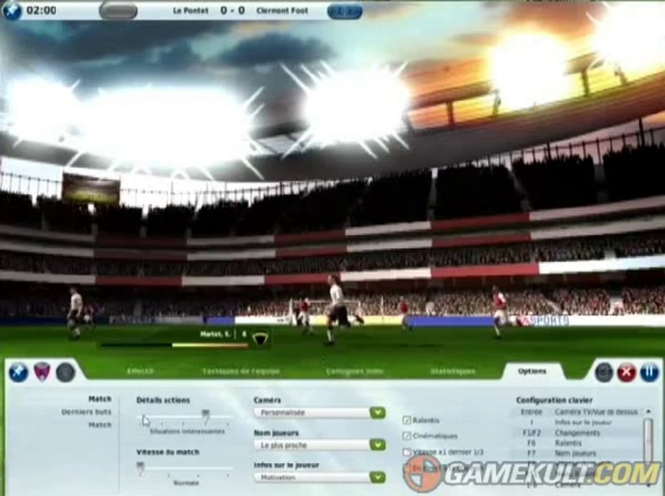 LFP Manager 09 - Présentation de match et début de match Le Pontet-Clermont Foot