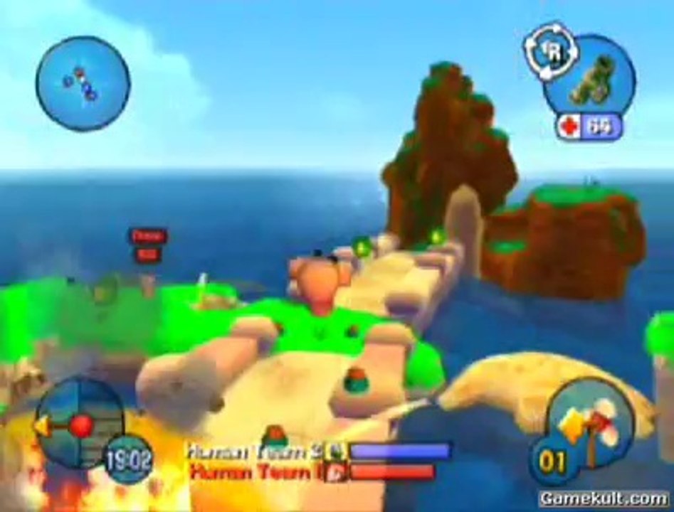 Worms 3D - Terrain miné